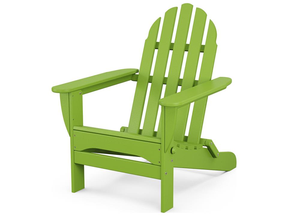 POLYWOOD Classic Adirondack Folding Outdoor Accent Chair