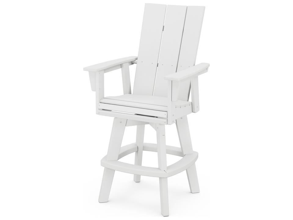 Modern Recycled Plastic Adirondack Swivel Patio Bar Chair