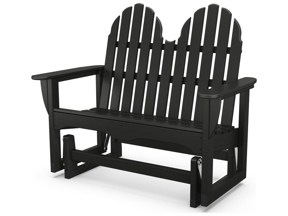 POLYWOOD Classic Adirondack 48-Inch Recycled Plastic Glider Bench