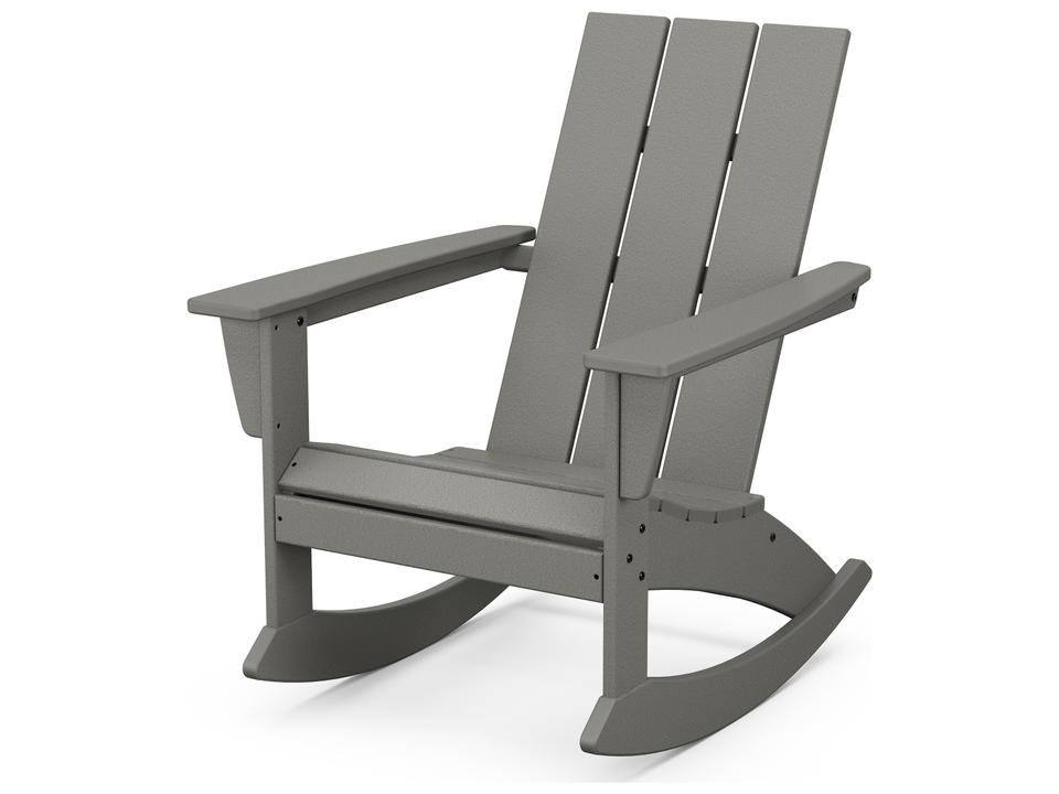POLYWOOD Modern Adirondack Recycled Plastic Rocking Chair