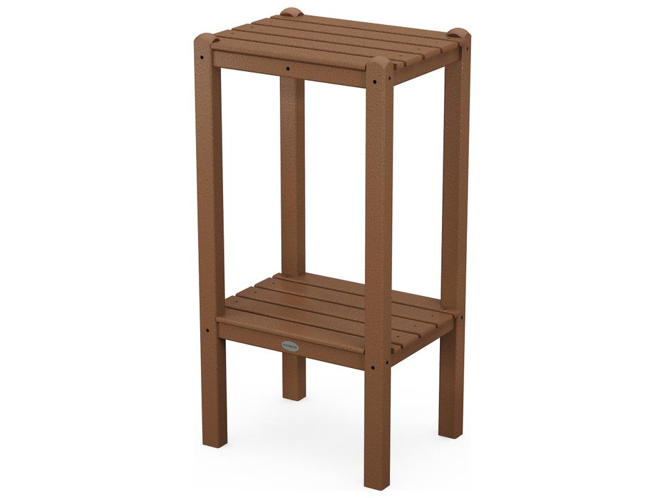 POLYWOOD Two Shelf Bar Side Table in All-Weather Recycled Plastic
