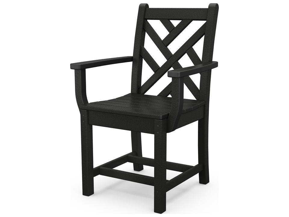 POLYWOOD Chippendale Dining Arm Chair in Recycled Plastic