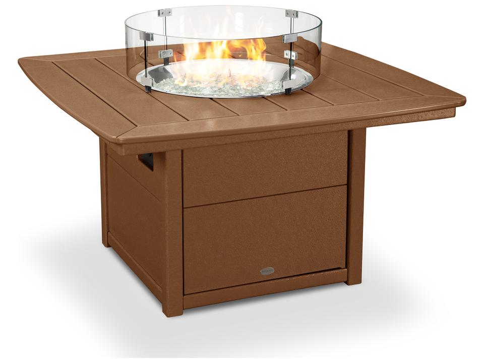 POLYWOOD Nautical 42-Inch Square Fire Pit Table in Various Finishes
