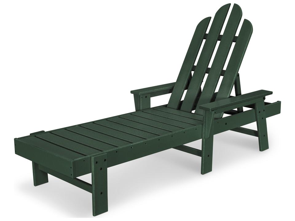 POLYWOOD Long Island All-Weather Chaise Lounge in HDPE Lumber