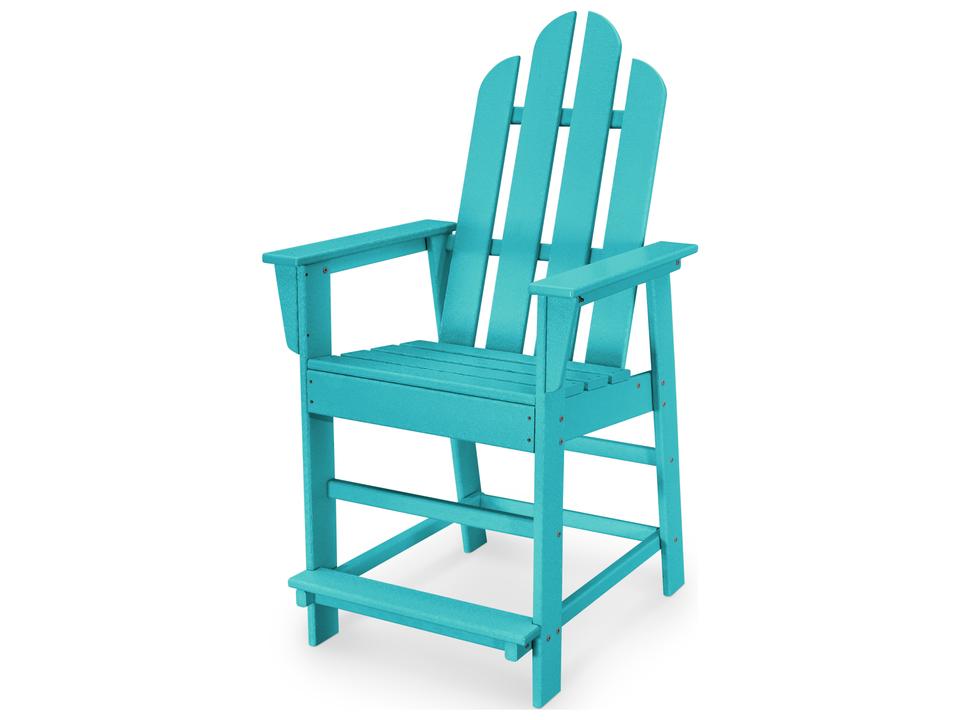 POLYWOOD Long Island Adirondack Counter Chair