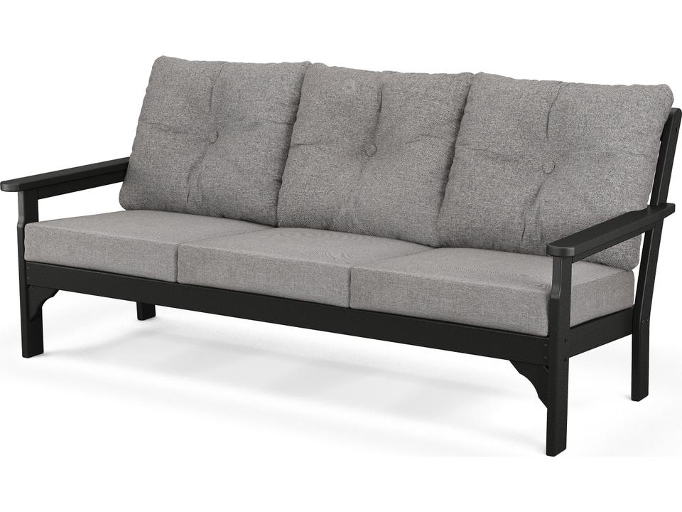 POLYWOOD Vineyard 3-Seat Recycled Plastic Deep Seating Outdoor Sofa