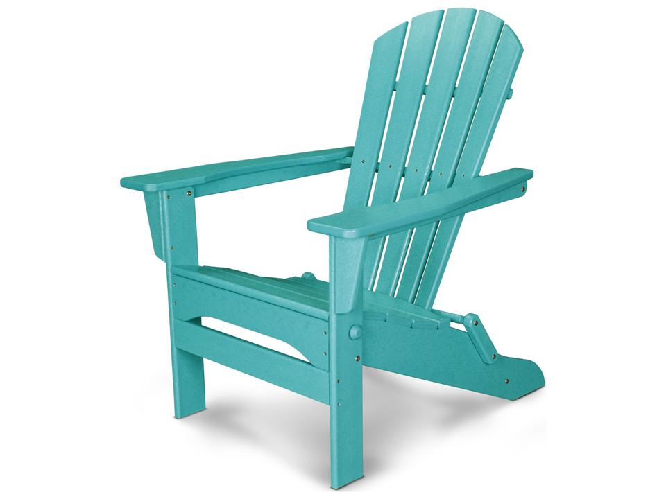 POLYWOOD Palm Coast Folding Adirondack Chair in Recycled Plastic