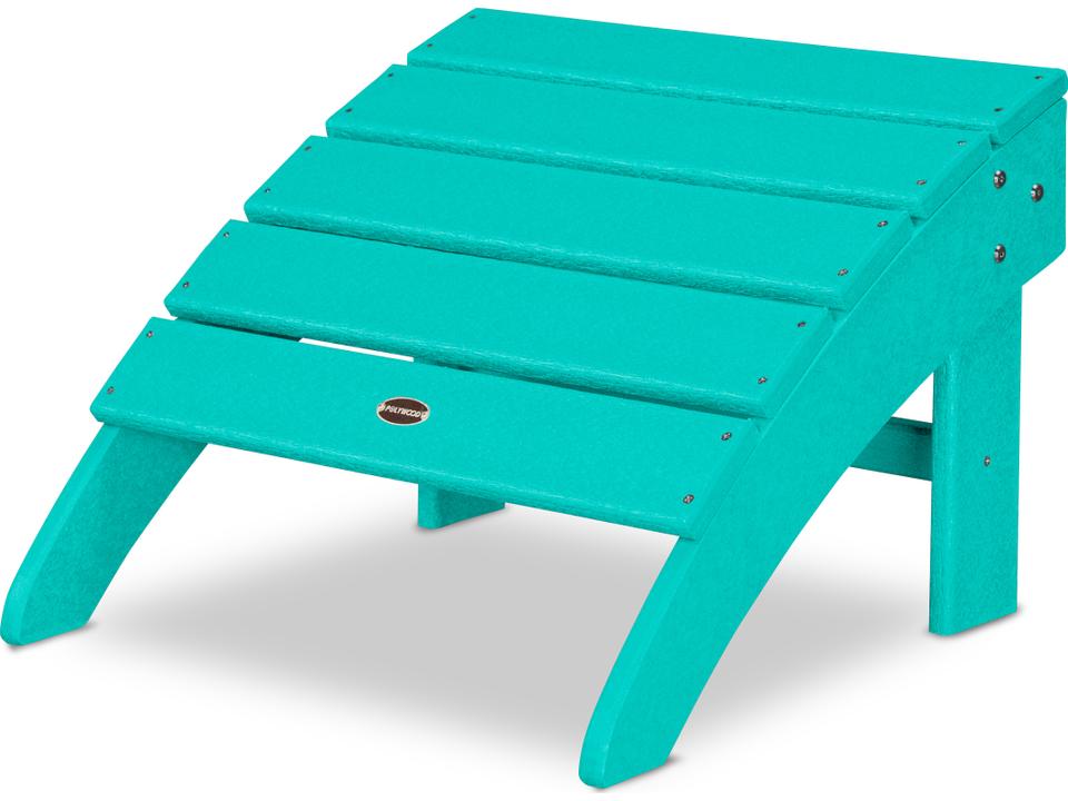 POLYWOOD Palm Coast Outdoor Ottoman in All-Weather Recycled Plastic