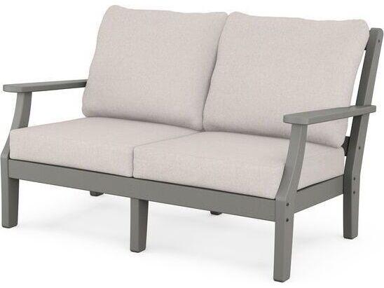 POLYWOOD Martha Stewart Chinoiserie Deep Seating Outdoor Patio Loveseat