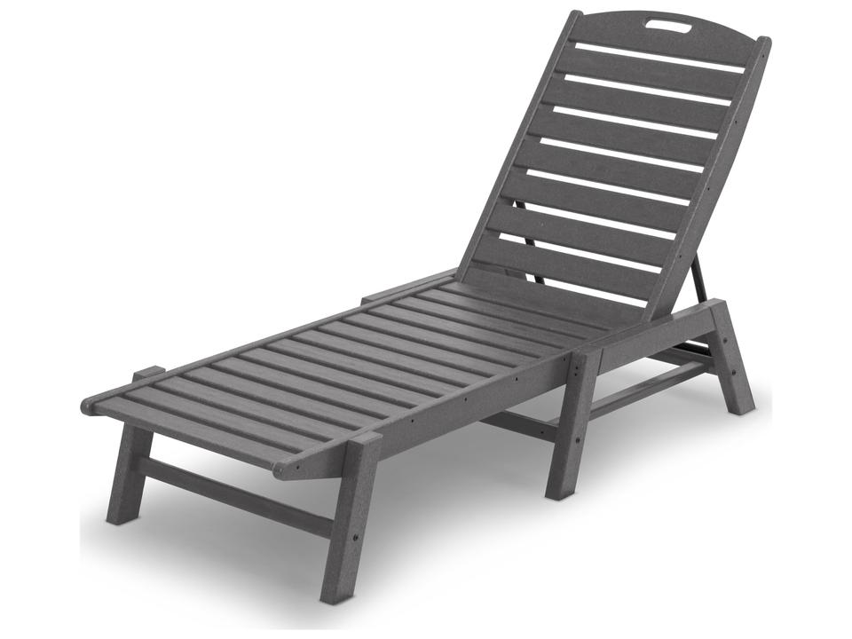 Nautical Armless Stackable Chaise Lounge Set Replacement Cushions