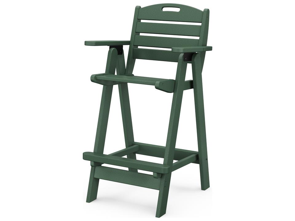 POLYWOOD Nautical All-Weather HDPE Lumber Counter Arm Chair