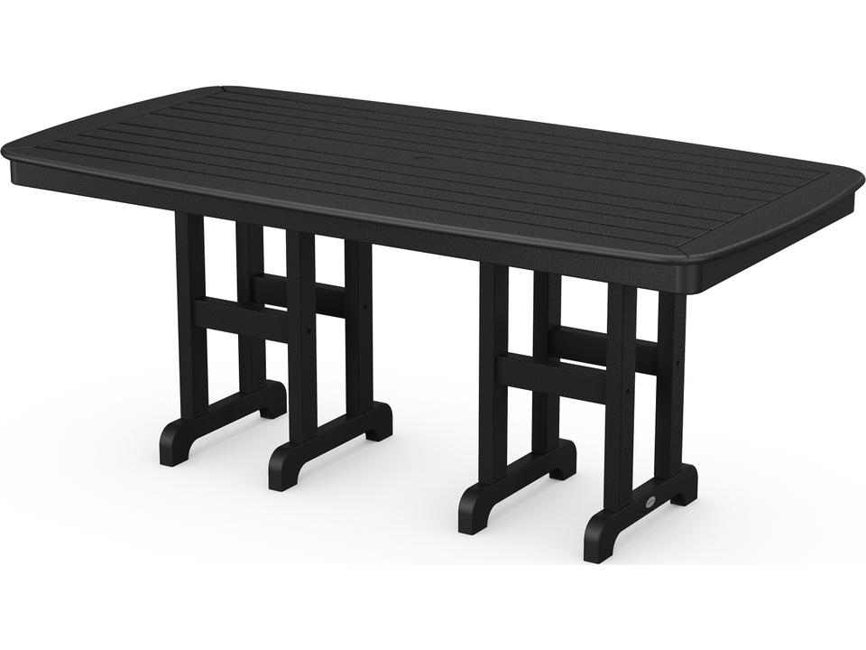 POLYWOOD Nautical 37 x 72 Inch Rectangle Outdoor Dining Table