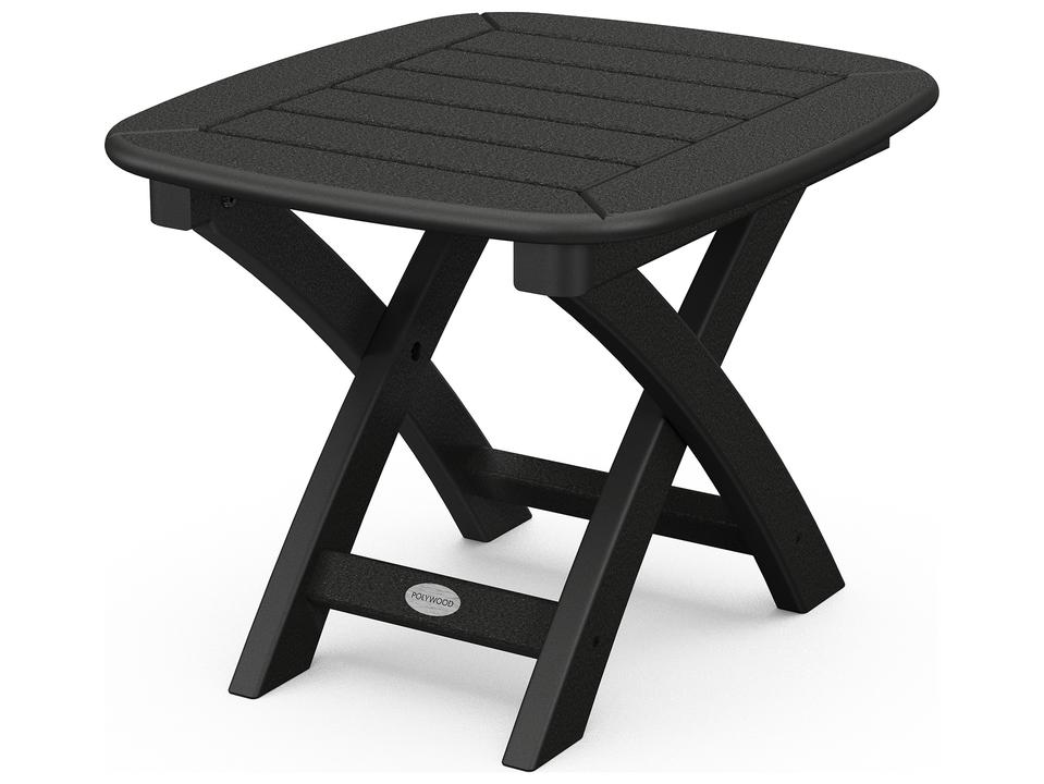 POLYWOOD Nautical Recycled HDPE Plastic Side Table