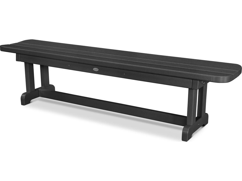 POLYWOOD Park 72-Inch Recycled Plastic Backless Bench All-Weather Outdoor