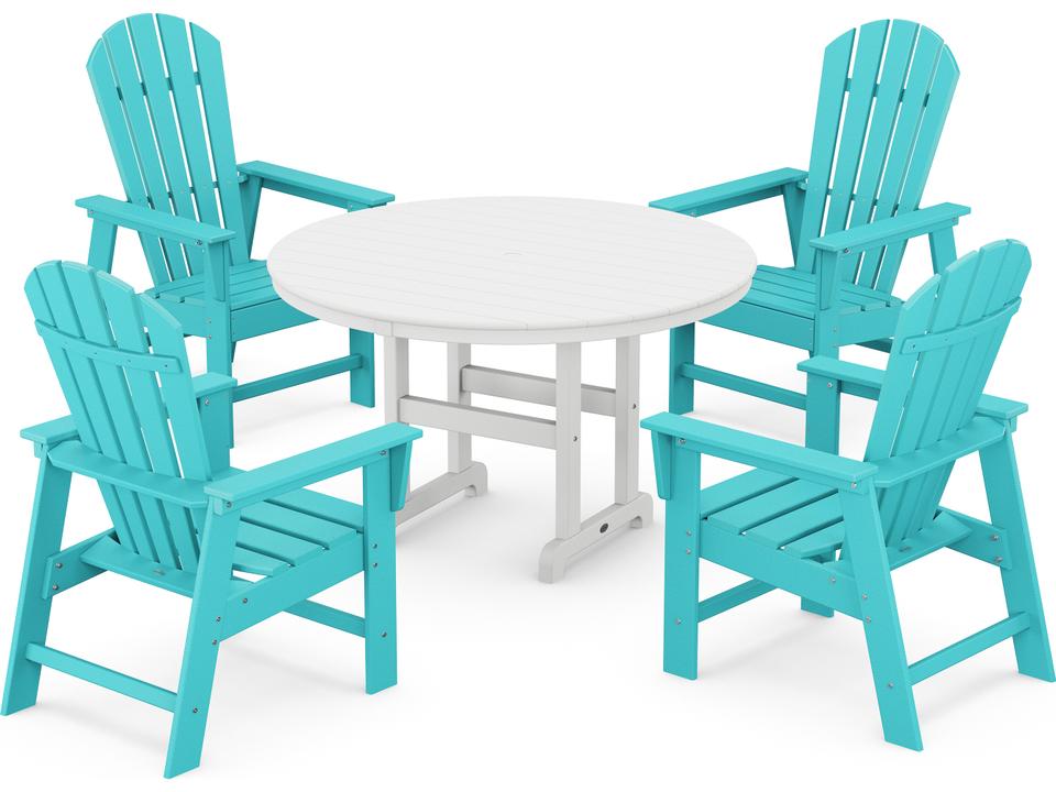 South Beach Recycled Plastic 5 Piece Outdoor Patio Dining Set