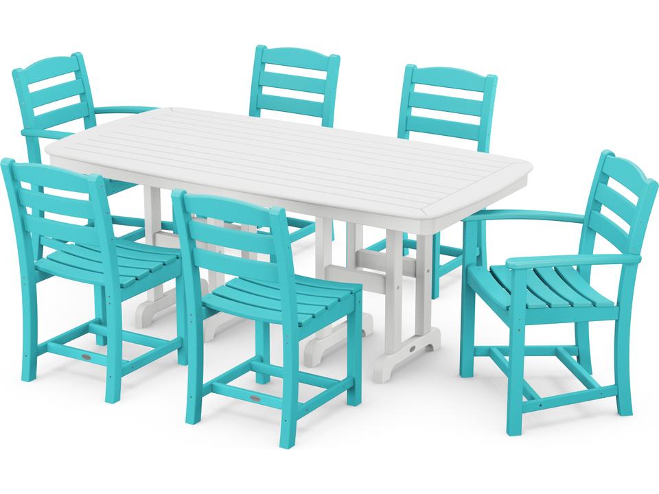 La Casa Cafe Recycled Plastic 7 Piece Outdoor Dining Set