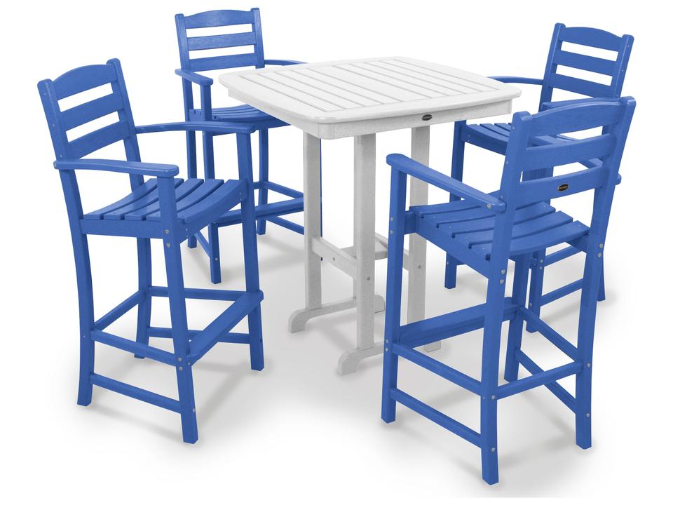 POLYWOOD La Casa Cafe Recycled Plastic 5-Piece Bar Set