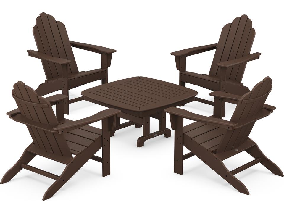 POLYWOOD Classic Adirondack Chair Durable All-Weather Recycled Plastic Lounge Chair