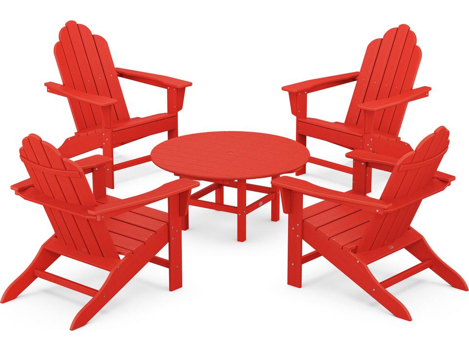Long Island Recycled Plastic Adirondack 5-Piece Conversation Group