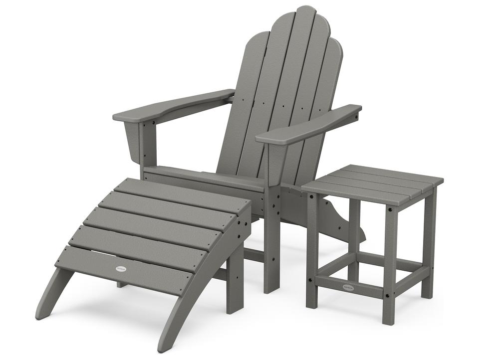POLYWOOD Long Island Recycled Plastic Adirondack 3-Piece Outdoor Set