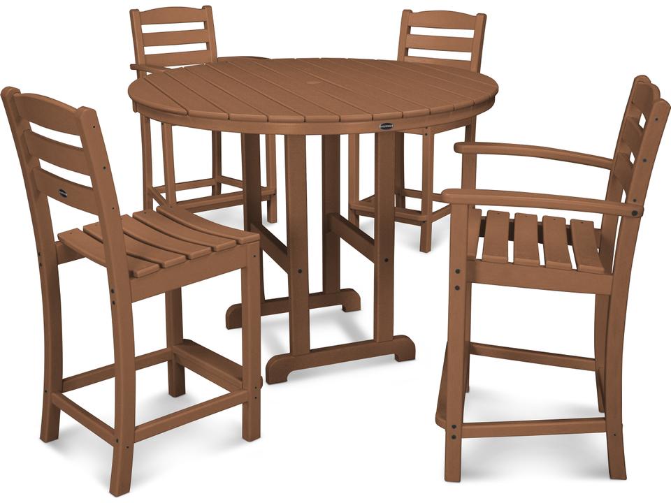 POLYWOOD La Casa Cafe 5 Piece Counter Dining Set