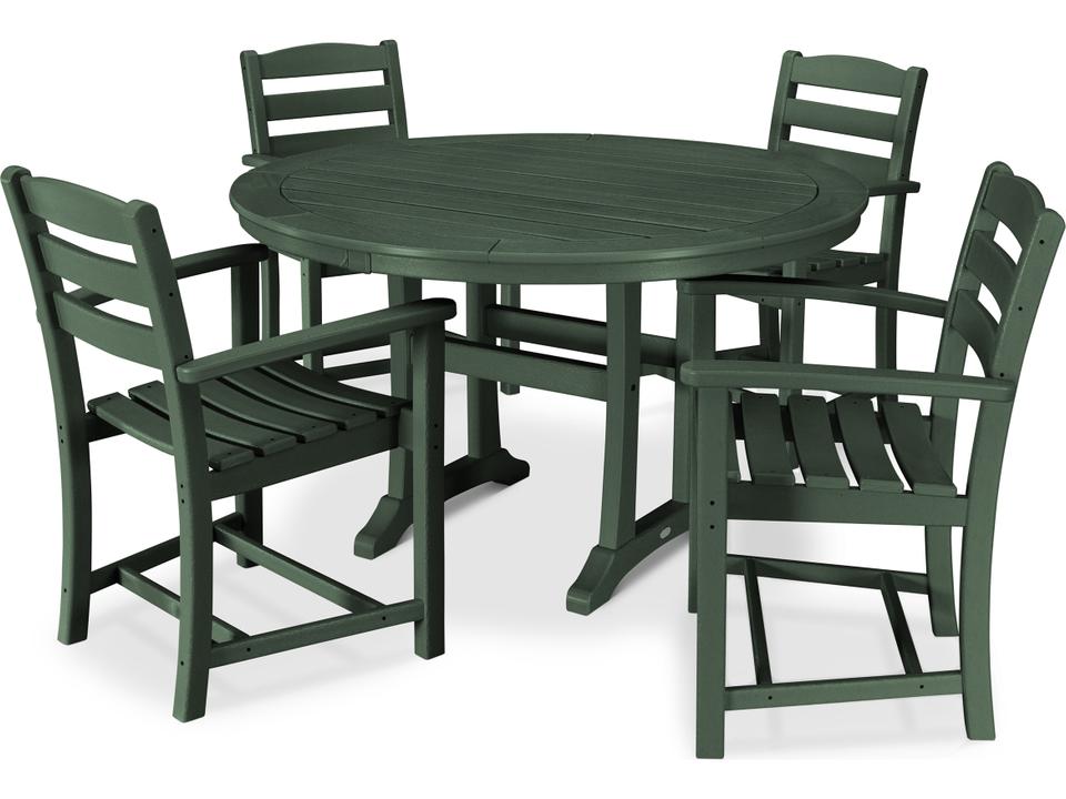 POLYWOOD La Casa Cafe 5 Piece Recycled Plastic Dining Set