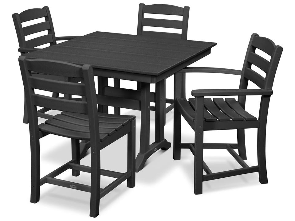 La Casa 5 Piece Recycled Plastic Farmhouse Outdoor Dining Set