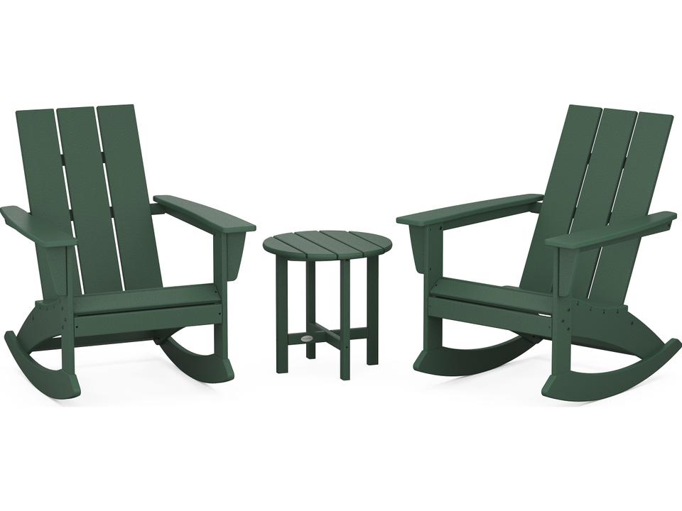 Modern Recycled Plastic 3 Piece Patio Lounge Set