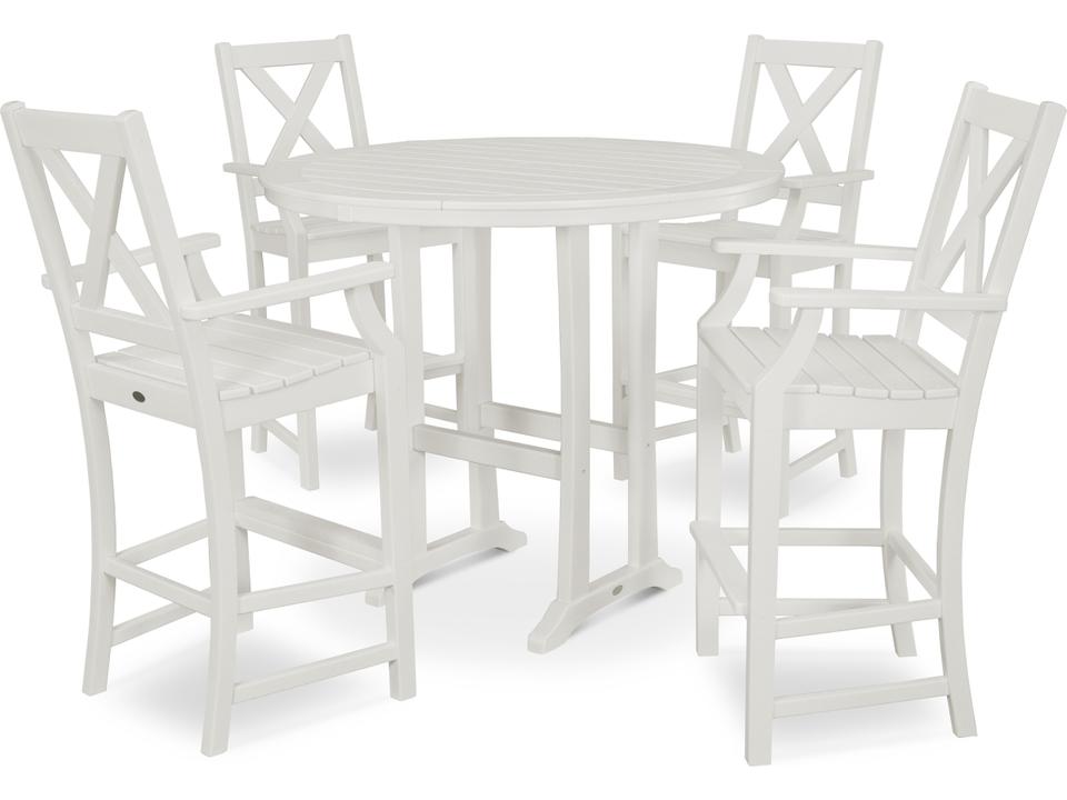 POLYWOOD Braxton Recycled Plastic 5 Piece Outdoor Bar Set