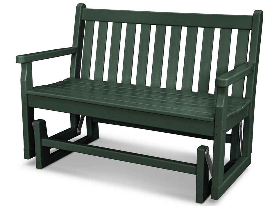 Traditional Garden Recycled Plastic Glider Patio Bench