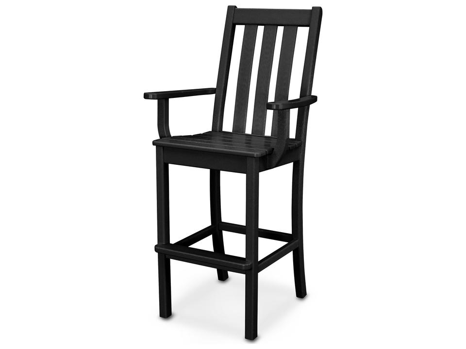 POLYWOOD Vineyard Bar Arm Chair in Recycled Plastic