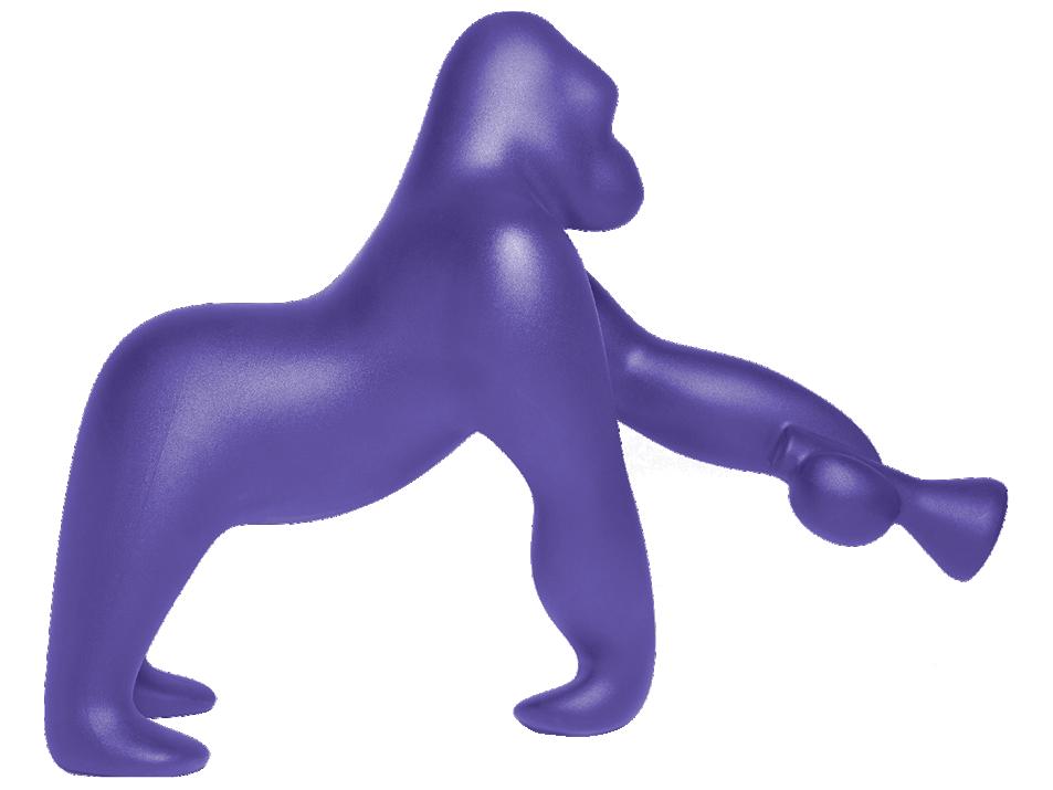 Kong Adjustable Arm Floor Lamp in Blue Violet Purple Polyethylene