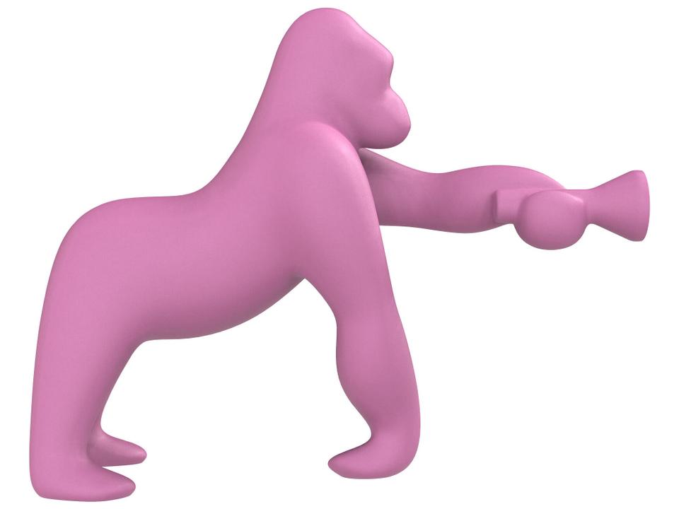 Kong Bright Pink Floor Lamp with Adjustable Arm by Stefano Giovannoni