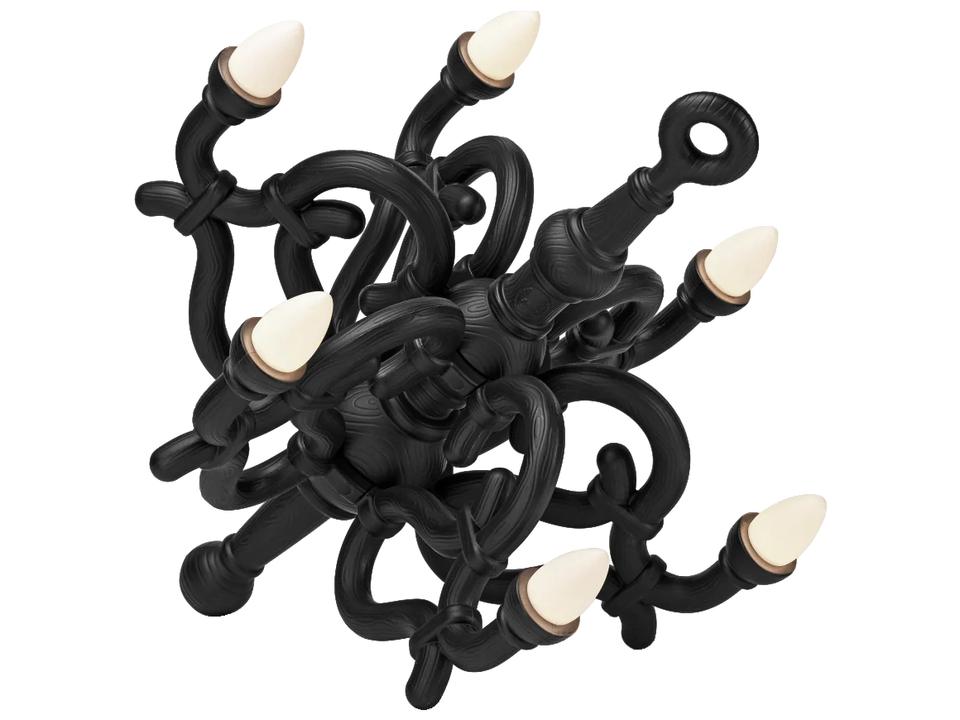 Fallen 6-Light Outdoor Floor Lamp in Black