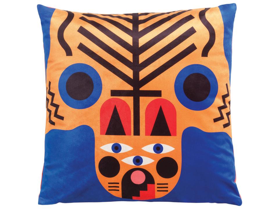 Oggian Italian Tiger Decorative Pillow in Acrylic and Polyester by Marco Oggian