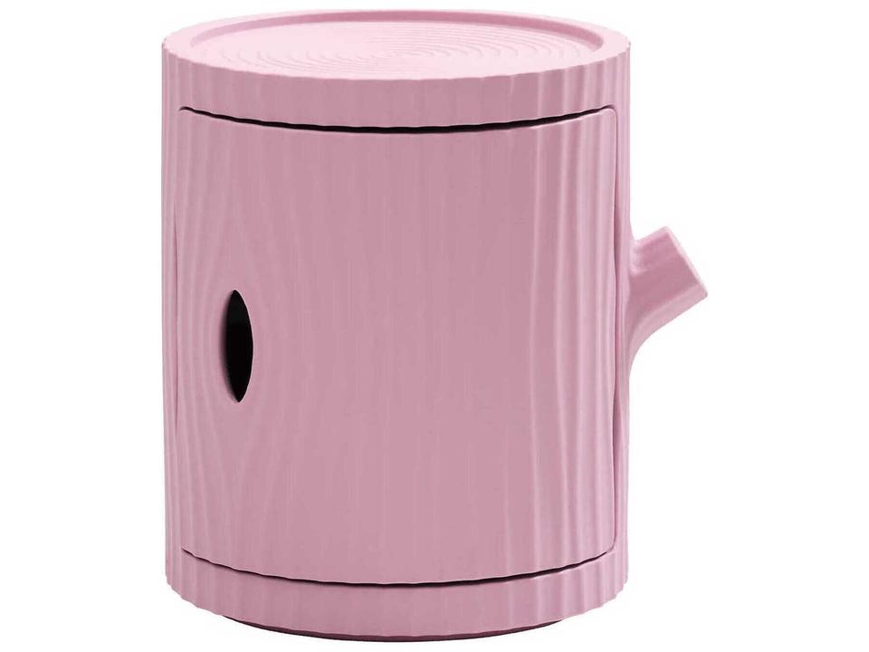 Tronco Round Plastic End Table in Pink