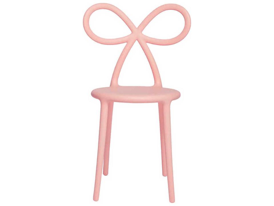 Ribbon Armless Dining Side Chair in Pink Fiber-Reinforced Polypropylene by Nika Zupanc
