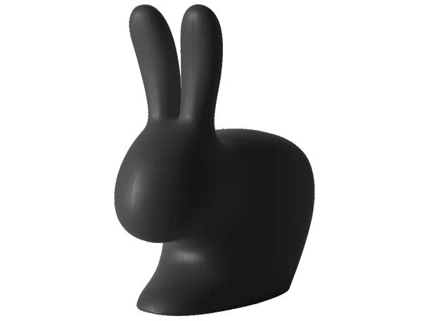 Rabbit XS Doorstopper in Black Recyclable Polyethylene