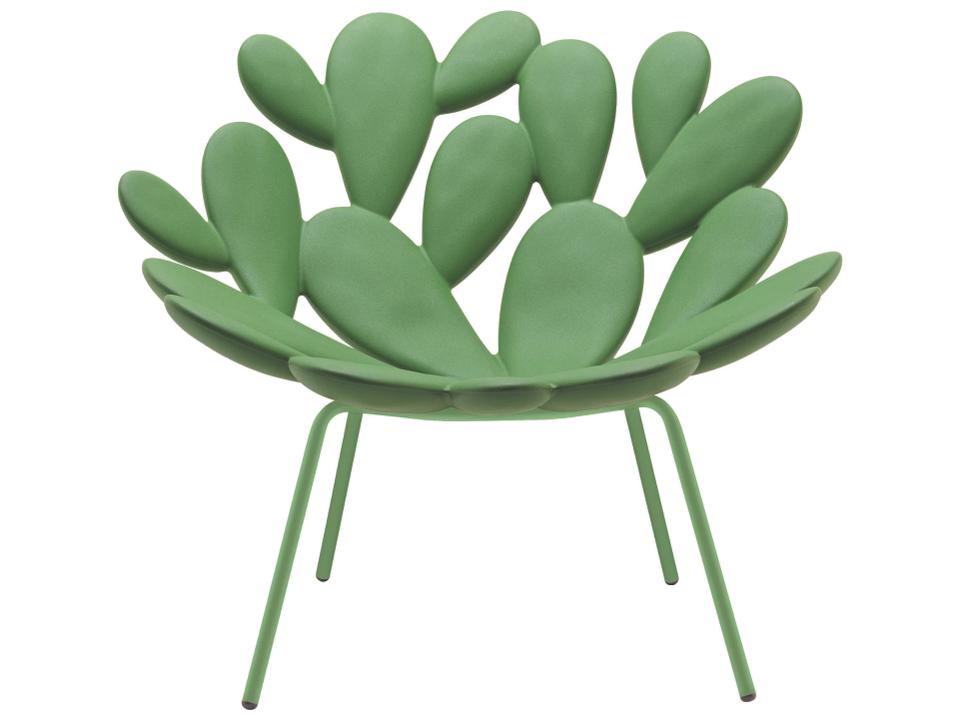 Filicudi Recycled Polyethylene Lounge Chair in Green by Marcantonio