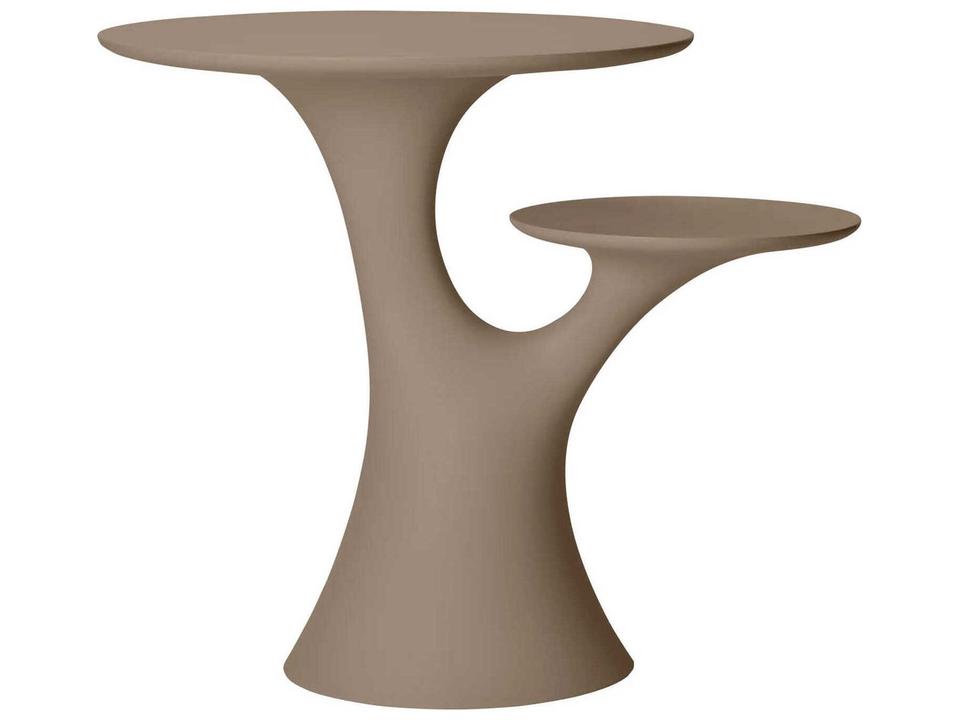 Rabbit Tree Round End Table in Dove Grey Recycled Polyethylene by Stefano Giovannoni