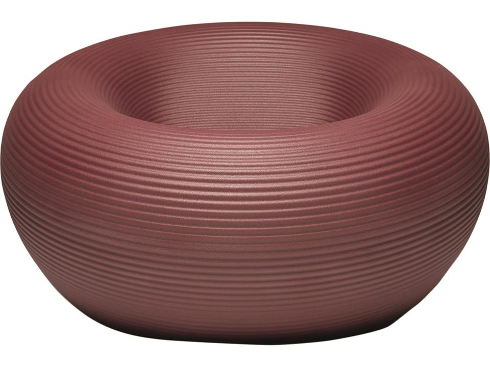 Nami Recycled Polyethylene Lounge Chair in Indian Red by Stefano Giovannoni