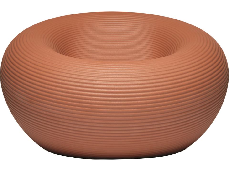 Qeeboo Nami Recycled Plastic Lounge Chair in Terracotta