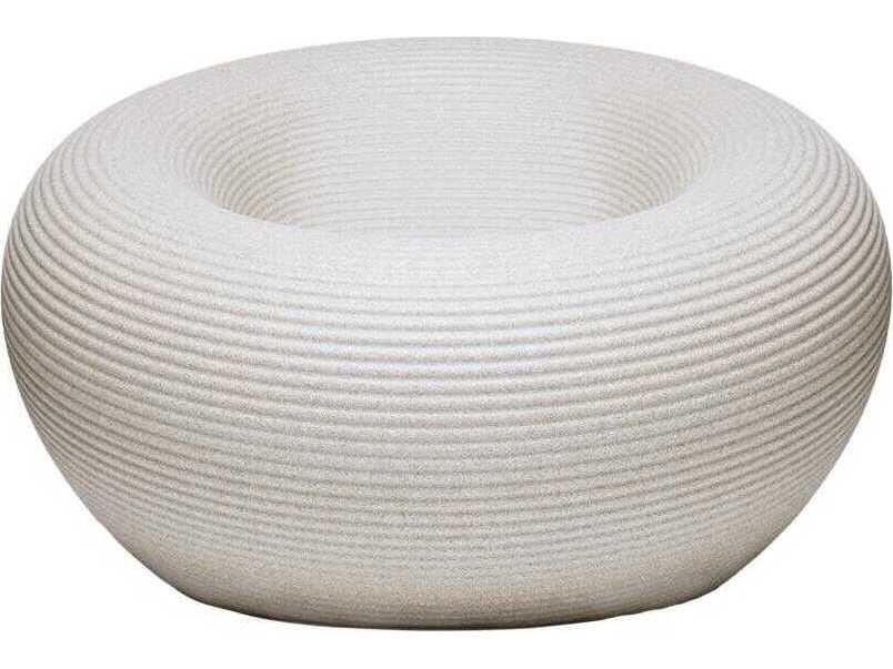 Qeeboo Nami Recycled Polyethylene Lounge Chair in Stone White Mix