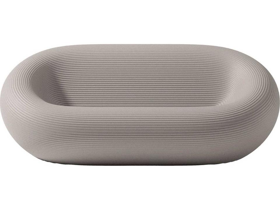 Qeeboo Nami 3-Seat Recycled Polyethylene Sofa in Dove Grey