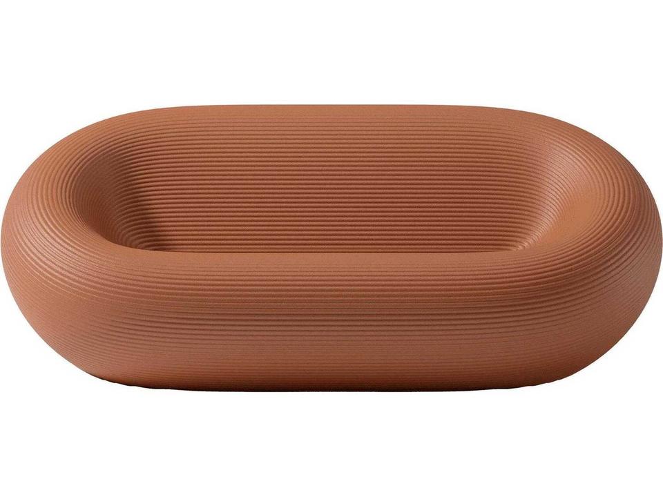 Qeeboo Nami Recycled Polyethylene Sofa in Terracotta