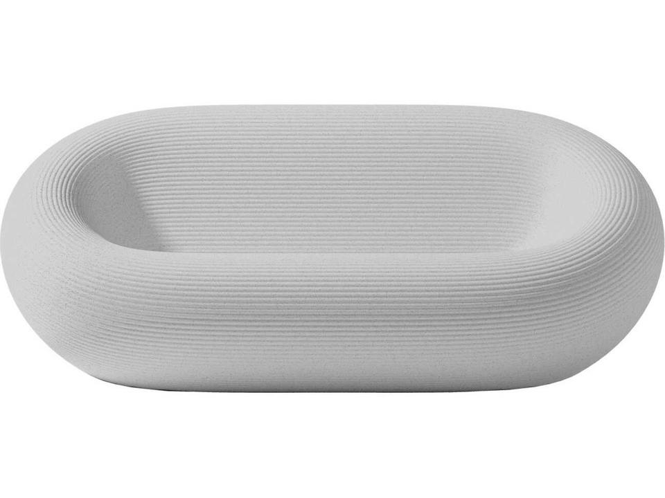 Qeeboo Nami Recycled Polyethylene Sofa in Stone White Mix