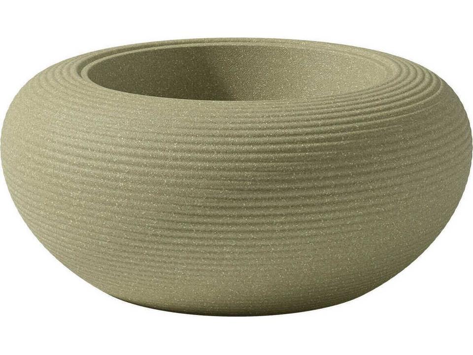Qeeboo Nami Round Recyclable Polyethylene Planter in Sage Green
