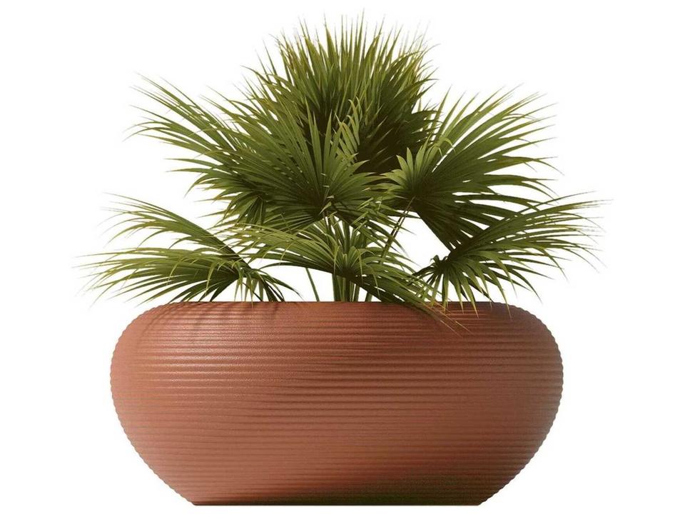 Qeeboo Nami Round Planter in Terracotta