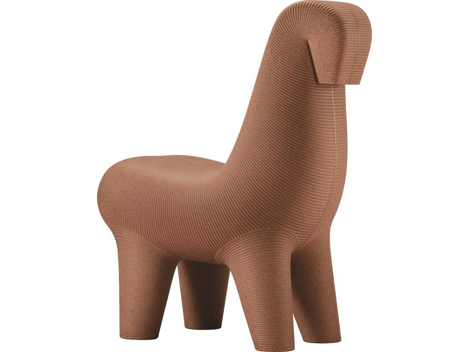 Ghoda Recycled Polyethylene Lounge Chair in Terracotta Mix by Satyendra Pakhalé