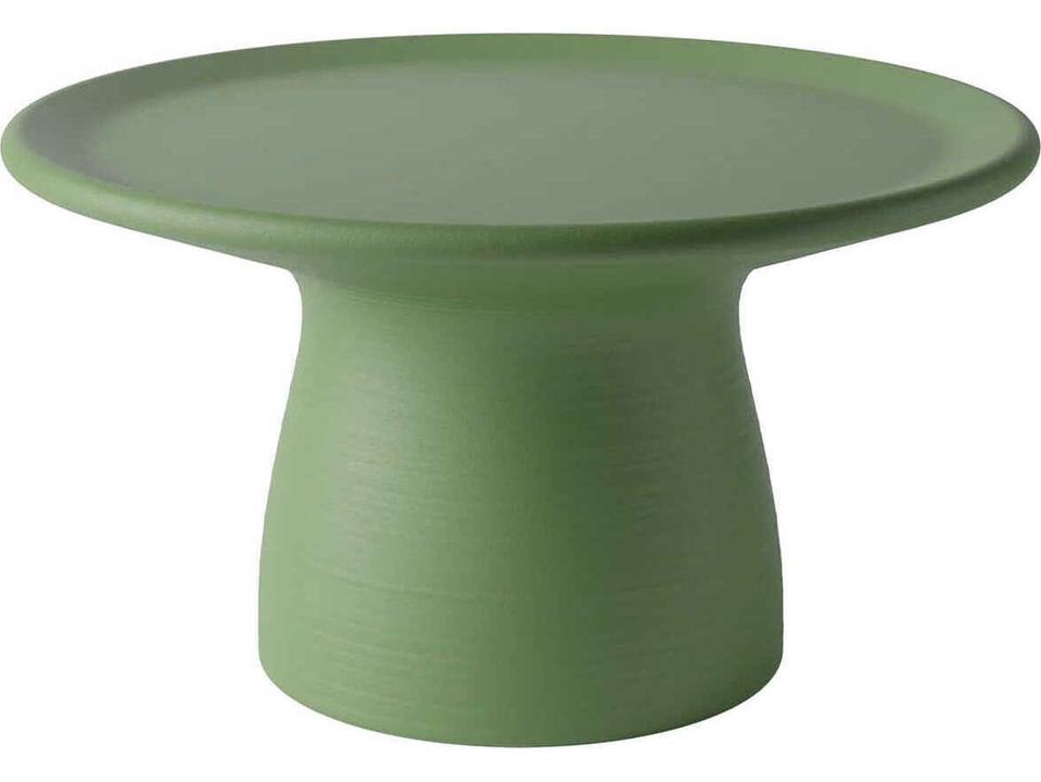 Totino Round End Table Recycled Plastic Balsam Green